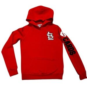 Victoria Secret Pink X MLB St Louis Cardinals‎ Red Hoodie Sweatshirt sz Med
